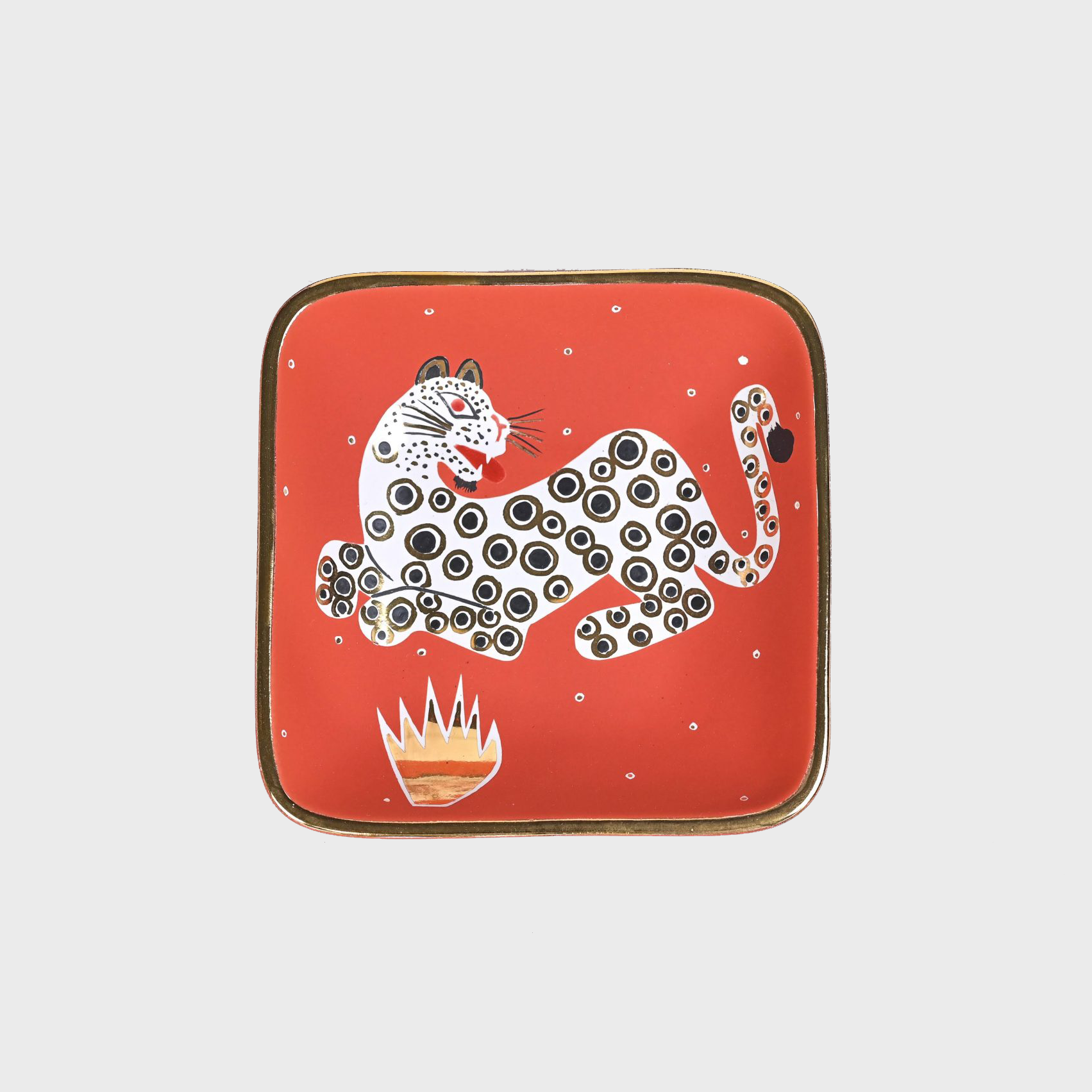 Medium Square Tray Leopard