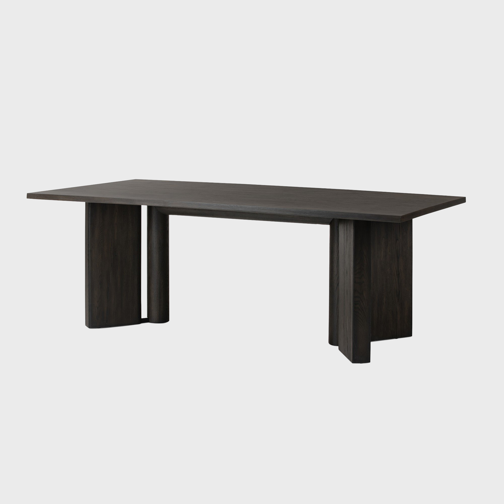 100" Huxley Dining Table Smoked Black Veneer