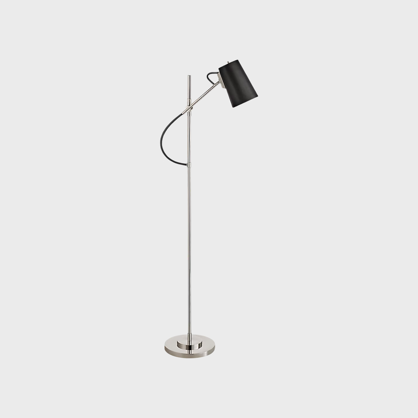 Benton Adjustable Floor Lamp in Polished Nickel