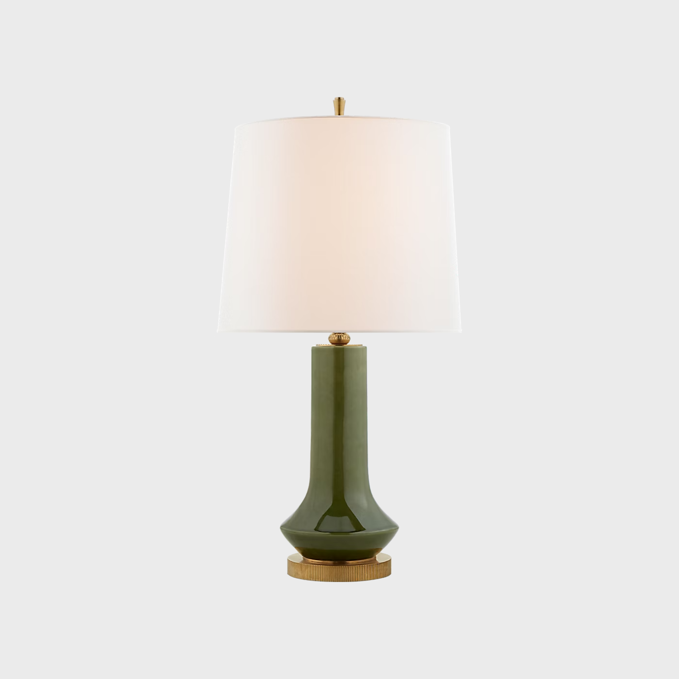 Luisa Large Table Lamp in Emerald Green w/ Linen Shade