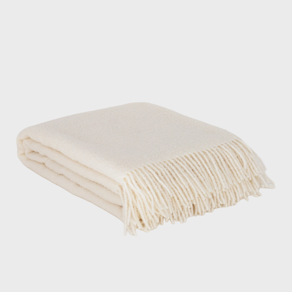 Wool Bouclé Throw Blanket Paris
