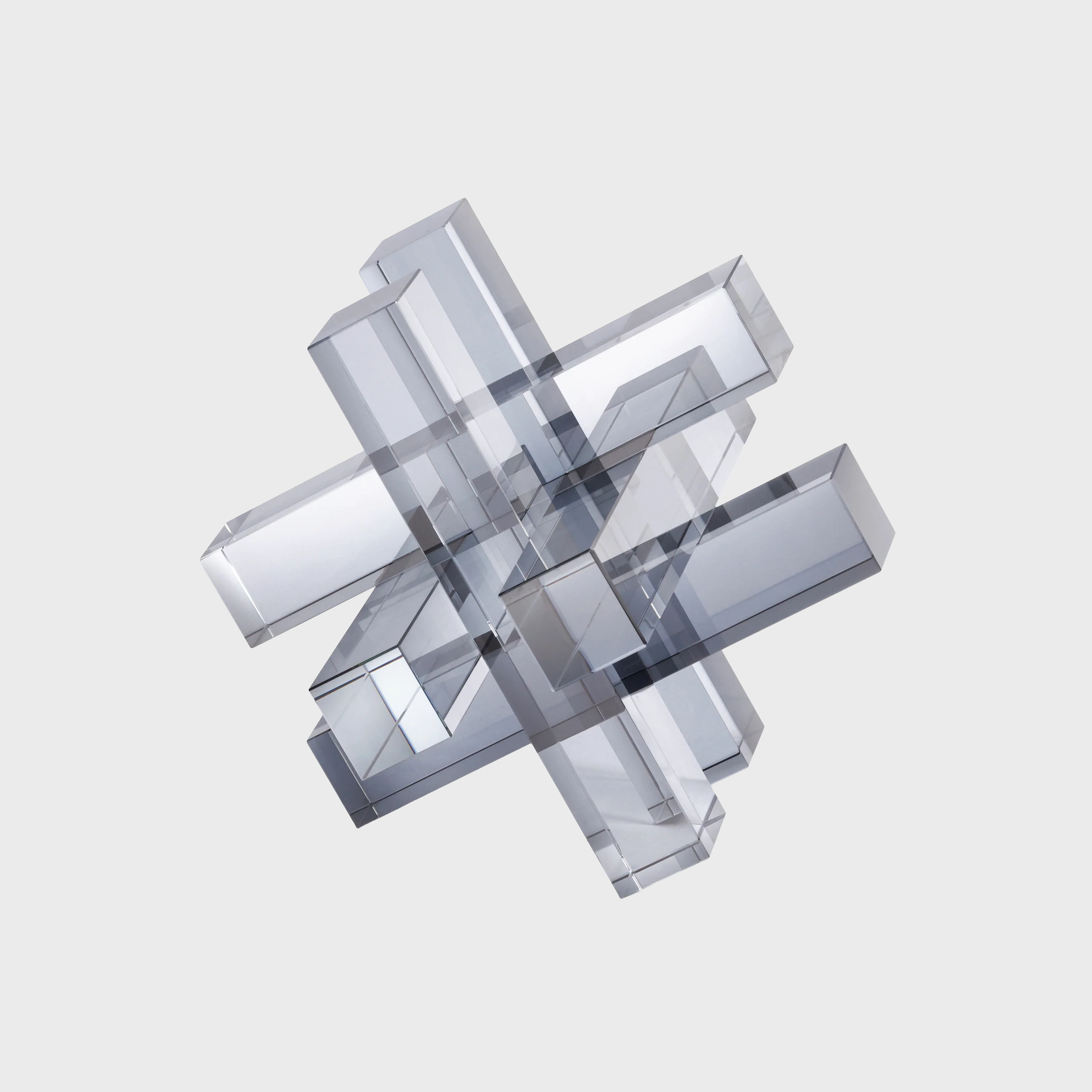 Crystal Glass Interlocking Bookend