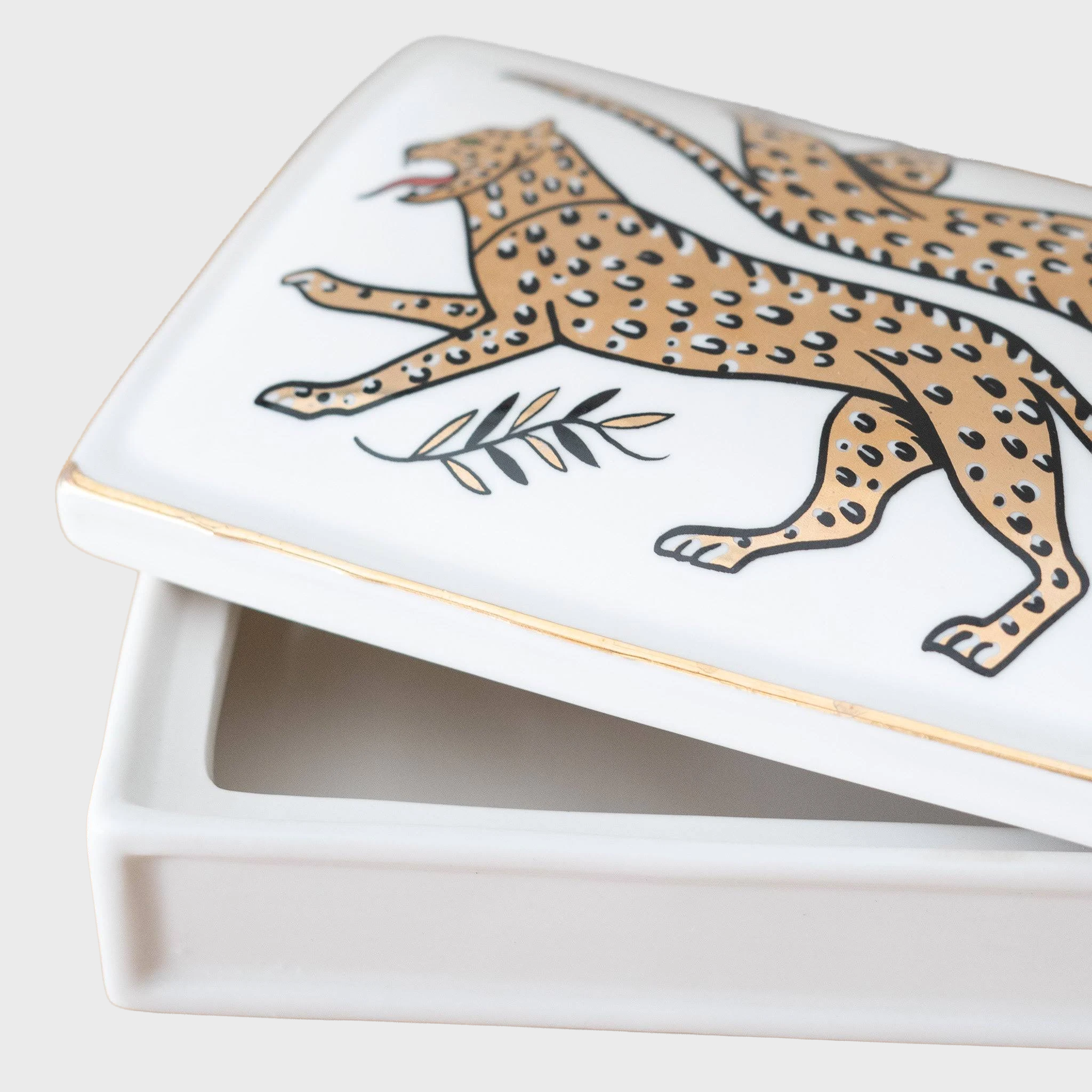 Duo Leopard Ceramic Box