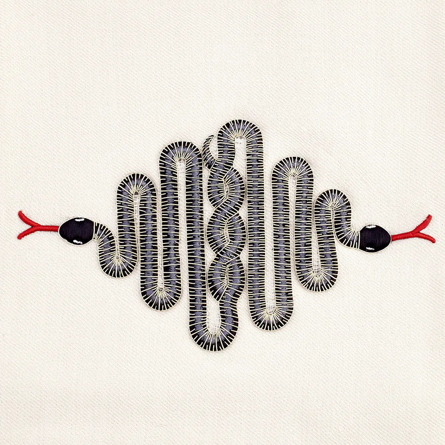 Snake Embellished Throw